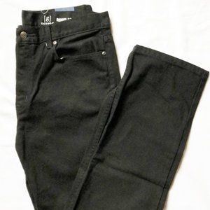 Jeans mens new waist size 36" x 34" long black George cotton front zipper fly